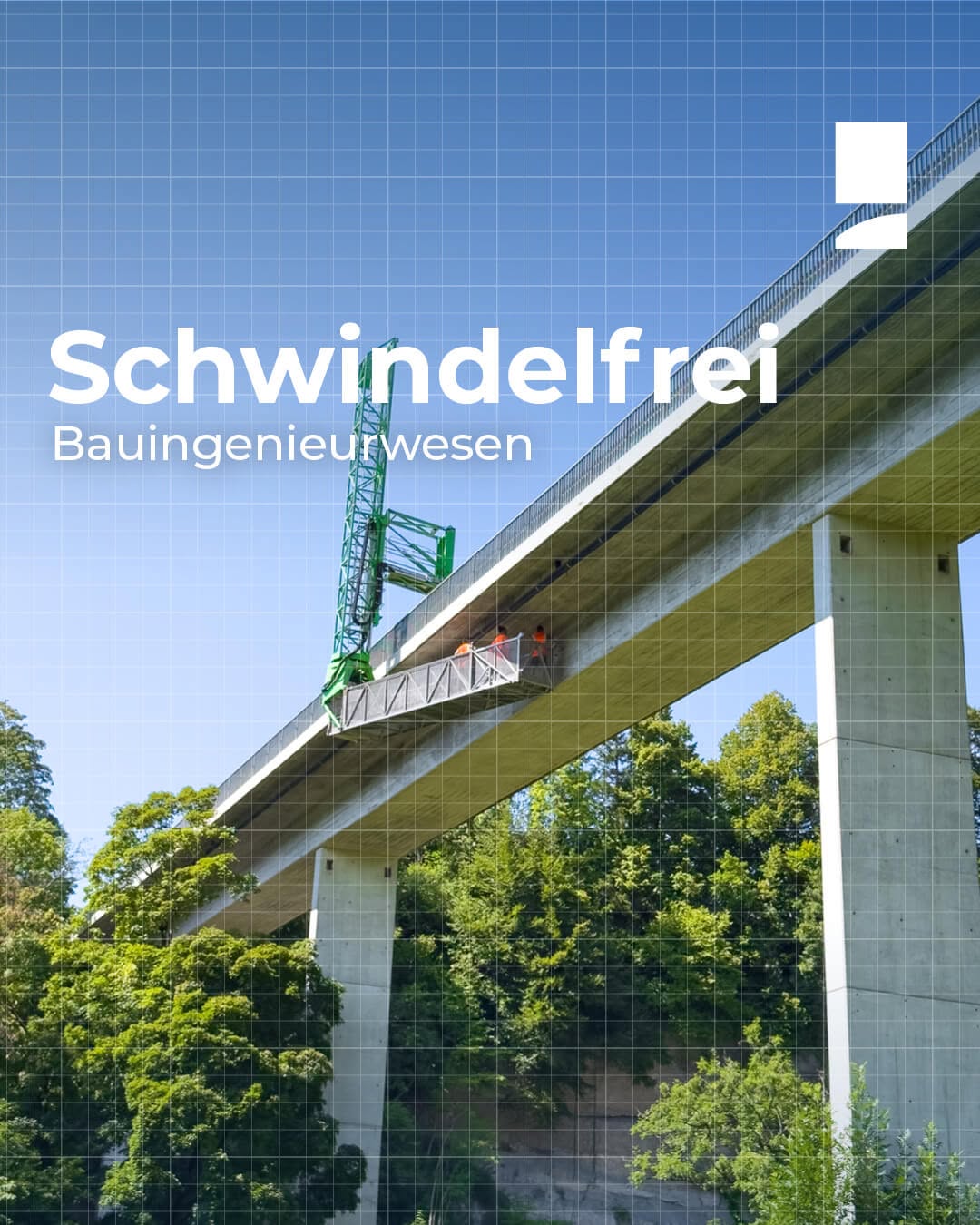 Schwindelfrei mussten unsere Ingenieur:innen für die Zustandsaufnahmen der Letzibrücke sein! 😅😳
Die Letzibrücke liegt...