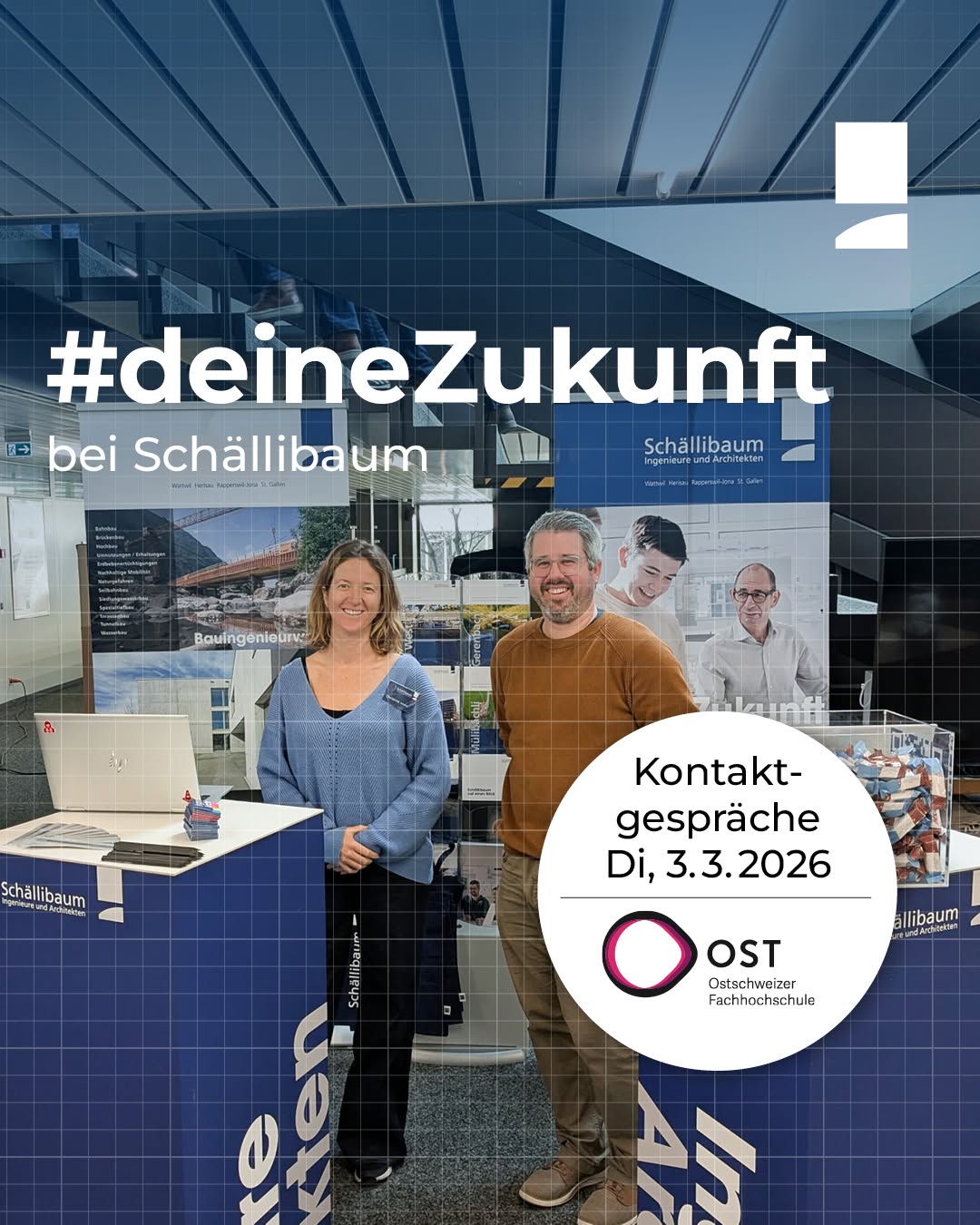 👉Dein Start in die Zukunft bei Schällibaum😉: Unsere Bauingenieur*innen Christine Schälin und Florian Meier freuen sich,...